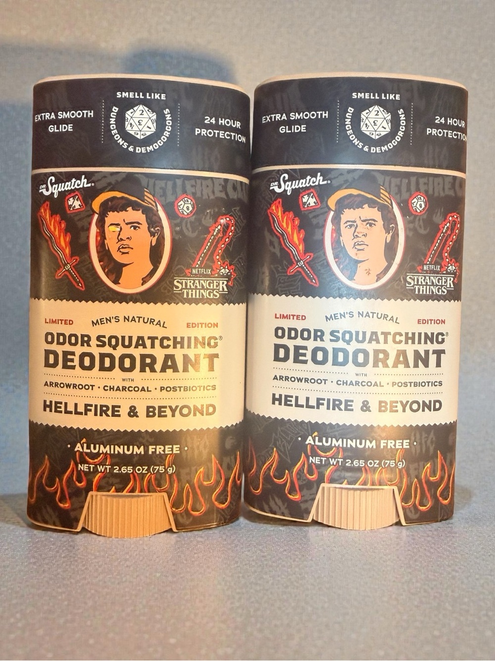 Dr Squatch Lmtd Edition Hellfire & Beyond Deodorant Stranger Things X2 New